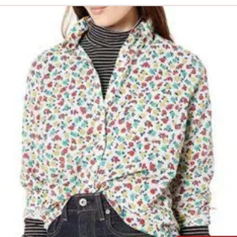 J. Crew Mercantile | Floral Button Down Shirt Sz XS